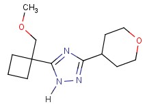5-[1-(methoxymethyl)cyclobutyl]-3-(tetrahydro-2H-pyran-4-yl)-1H-1,2,4-triazole