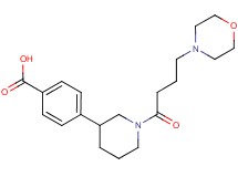 4-[1-(4-morpholin-4-ylbutanoyl)piperidin-3-yl]benzoic acid
