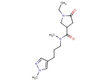 1-ethyl-N-methyl-N-[3-(1-methyl-1H-pyrazol-4-yl)propyl]-5-oxo-3-pyrrolidinecarboxamide