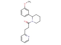 2-{3-[2-(3-methoxyphenyl)-1-piperidinyl]-3-oxopropyl}pyridine