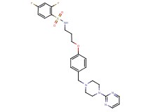 2,4-difluoro-N-[3-(4-{[4-(2-pyrimidinyl)-1-piperazinyl]methyl}phenoxy)propyl]benzenesulfonamide