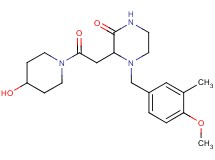 3-[2-(4-hydroxy-1-piperidinyl)-2-oxoethyl]-4-(4-methoxy-3-methylbenzyl)-2-piperazinone