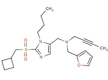 ({1-butyl-2-[(cyclobutylmethyl)sulfonyl]-1H-imidazol-5-yl}methyl)2-butyn-1-yl(2-furylmethyl)amine