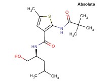 2-[(2,2-dimethylpropanoyl)amino]-N-[(1S)-1-(hydroxymethyl)-3-methylbutyl]-5-methylthiophene-3-carboxamide
