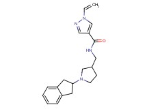 N-{[1-(2,3-dihydro-1H-inden-2-yl)pyrrolidin-3-yl]methyl}-1-vinyl-1H-pyrazole-4-carboxamide
