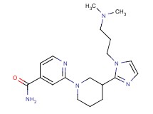 2-(3-{1-[3-(dimethylamino)propyl]-1H-imidazol-2-yl}-1-piperidinyl)isonicotinamide
