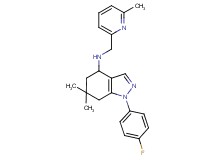1-(4-fluorophenyl)-6,6-dimethyl-N-[(6-methyl-2-pyridinyl)methyl]-4,5,6,7-tetrahydro-1H-indazol-4-amine