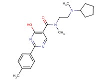 N-{2-[cyclopentyl(methyl)amino]ethyl}-4-hydroxy-N-methyl-2-(4-methylphenyl)pyrimidine-5-carboxamide