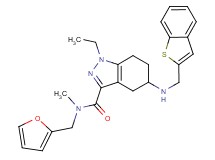 5-[(1-benzothien-2-ylmethyl)amino]-1-ethyl-N-(2-furylmethyl)-N-methyl-4,5,6,7-tetrahydro-1H-indazole-3-carboxamide