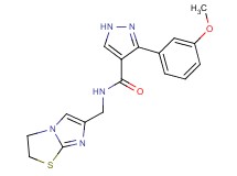N-(2,3-dihydroimidazo[2,1-b][1,3]thiazol-6-ylmethyl)-3-(3-methoxyphenyl)-1H-pyrazole-4-carboxamide