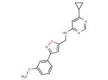 6-cyclopropyl-N-{[3-(3-methoxyphenyl)isoxazol-5-yl]methyl}pyrimidin-4-amine