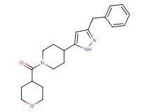 4-(3-benzyl-1H-pyrazol-5-yl)-1-(tetrahydro-2H-pyran-4-ylcarbonyl)piperidine