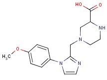 4-{[1-(4-methoxyphenyl)-1H-imidazol-2-yl]methyl}piperazine-2-carboxylic acid
