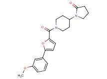 1-{1-[5-(3-methoxyphenyl)-2-furoyl]piperidin-4-yl}pyrrolidin-2-one