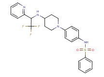 N-[4-(4-{[2,2,2-trifluoro-1-(2-pyridinyl)ethyl]amino}-1-piperidinyl)phenyl]benzenesulfonamide