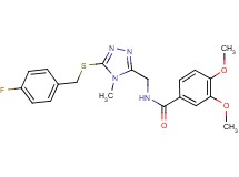 N-({5-[(4-fluorobenzyl)thio]-4-methyl-4H-1,2,4-triazol-3-yl}methyl)-3,4-dimethoxybenzamide