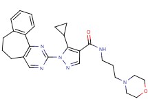 5-cyclopropyl-1-(6,7-dihydro-5H-benzo[6,7]cyclohepta[1,2-d]pyrimidin-2-yl)-N-[3-(4-morpholinyl)propyl]-1H-pyrazole-4-carboxamide