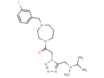N-[(1-{2-[4-(3-fluorobenzyl)-1,4-diazepan-1-yl]-2-oxoethyl}-1H-tetrazol-5-yl)methyl]-N-methyl-2-propanamine