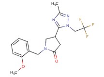 1-(2-methoxybenzyl)-4-[3-methyl-1-(2,2,2-trifluoroethyl)-1H-1,2,4-triazol-5-yl]pyrrolidin-2-one
