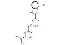 2-{1-[(2-isopropyl-4-pyrimidinyl)methyl]-3-piperidinyl}-4-methyl-1H-benzimidazole
