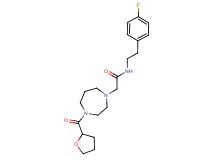 N-[2-(4-fluorophenyl)ethyl]-2-[4-(tetrahydrofuran-2-ylcarbonyl)-1,4-diazepan-1-yl]acetamide