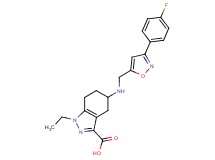 1-ethyl-5-({[3-(4-fluorophenyl)isoxazol-5-yl]methyl}amino)-4,5,6,7-tetrahydro-1H-indazole-3-carboxylic acid