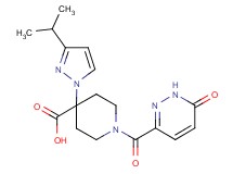 4-(3-isopropyl-1H-pyrazol-1-yl)-1-[(6-oxo-1,6-dihydropyridazin-3-yl)carbonyl]piperidine-4-carboxylic acid