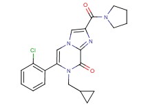 6-(2-chlorophenyl)-7-(cyclopropylmethyl)-2-(pyrrolidin-1-ylcarbonyl)imidazo[1,2-a]pyrazin-8(7H)-one