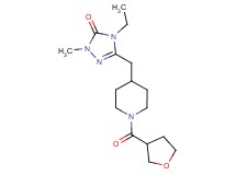 4-ethyl-2-methyl-5-{[1-(tetrahydrofuran-3-ylcarbonyl)piperidin-4-yl]methyl}-2,4-dihydro-3H-1,2,4-triazol-3-one