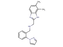 1-(6,7-dimethyl-1H-benzimidazol-2-yl)-N-[2-(1H-pyrazol-1-yl)benzyl]methanamine