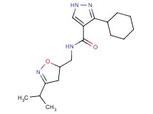 3-cyclohexyl-N-[(3-isopropyl-4,5-dihydroisoxazol-5-yl)methyl]-1H-pyrazole-4-carboxamide