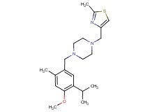 1-(5-isopropyl-4-methoxy-2-methylbenzyl)-4-[(2-methyl-1,3-thiazol-4-yl)methyl]piperazine