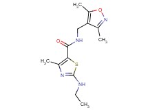 N-[(3,5-dimethylisoxazol-4-yl)methyl]-2-(ethylamino)-4-methyl-1,3-thiazole-5-carboxamide