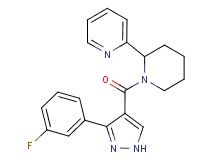 2-(1-{[3-(3-fluorophenyl)-1H-pyrazol-4-yl]carbonyl}-2-piperidinyl)pyridine