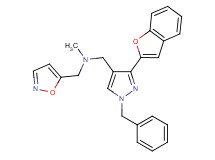 1-[3-(1-benzofuran-2-yl)-1-benzyl-1H-pyrazol-4-yl]-N-(5-isoxazolylmethyl)-N-methylmethanamine
