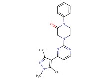 1-phenyl-4-[4-(1,3,5-trimethyl-1H-pyrazol-4-yl)pyrimidin-2-yl]piperazin-2-one