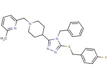 2-[(4-{4-benzyl-5-[(4-fluorobenzyl)thio]-4H-1,2,4-triazol-3-yl}-1-piperidinyl)methyl]-6-methylpyridine