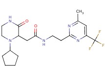 2-(1-cyclopentyl-3-oxo-2-piperazinyl)-N-{2-[4-methyl-6-(trifluoromethyl)-2-pyrimidinyl]ethyl}acetamide