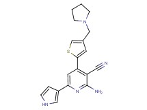 2-amino-4-[4-(pyrrolidin-1-ylmethyl)-2-thienyl]-6-(1H-pyrrol-3-yl)nicotinonitrile