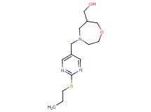 (4-{[2-(propylthio)pyrimidin-5-yl]methyl}-1,4-oxazepan-6-yl)methanol