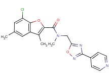 7-chloro-N,3,5-trimethyl-N-{[3-(4-pyridinyl)-1,2,4-oxadiazol-5-yl]methyl}-1-benzofuran-2-carboxamide