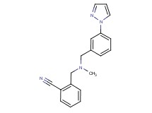 2-({methyl[3-(1H-pyrazol-1-yl)benzyl]amino}methyl)benzonitrile