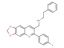 N-{[6-(4-fluorophenyl)[1,3]dioxolo[4,5-g]quinolin-7-yl]methyl}-2-phenylethanamine