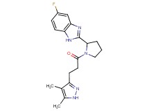 2-{1-[3-(4,5-dimethyl-1H-pyrazol-3-yl)propanoyl]-2-pyrrolidinyl}-5-fluoro-1H-benzimidazole
