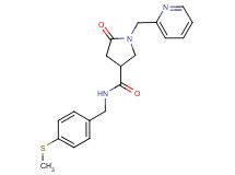 N-[4-(methylthio)benzyl]-5-oxo-1-(2-pyridinylmethyl)-3-pyrrolidinecarboxamide