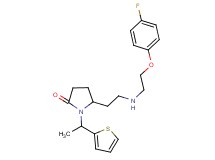 5-(2-{[2-(4-fluorophenoxy)ethyl]amino}ethyl)-1-[1-(2-thienyl)ethyl]-2-pyrrolidinone