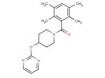 2-{[1-(2,3,5,6-tetramethylbenzoyl)piperidin-4-yl]oxy}pyrimidine