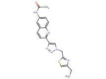 N-(2-{1-[(4-ethyl-1,3-thiazol-2-yl)methyl]-1H-1,2,3-triazol-4-yl}quinolin-6-yl)acetamide