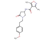 N-{1-[2-(4-methoxyphenyl)ethyl]-5-oxo-3-pyrrolidinyl}-3,5-dimethyl-4-isoxazolecarboxamide