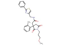 2-[1-(3-methoxypropyl)-3-(2-methylphenyl)-2,5-dioxo-3-pyrrolidinyl]-N-[(2-phenyl-1,3-thiazol-4-yl)methyl]acetamide